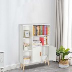 Modern White Sideboard with Wooden Accents