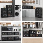 Movable double door storage box with wheels