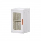 Vertical Storage Box with Transparent Door and Shelf