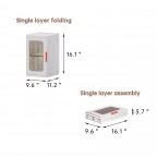 Vertical Storage Box with Transparent Door and Shelf