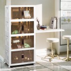 Rolling Storage Box with Transparent Doors