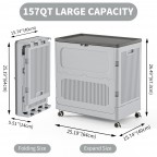 Rolling Storage Box with Flip-Top Lid