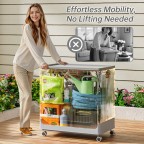 Rolling Storage Box with Flip-Top Lid