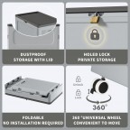 Rolling Storage Box with Flip-Top Lid