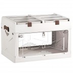 Folding Storage Box with Transparent Front Panel