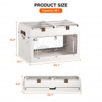 Folding Storage Box with Transparent Front Panel