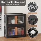 Multifunctional double door storage box