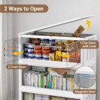 Large capacity removable transparent door storage box white
