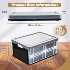 Black & Clear Stackable Storage Box with Lid