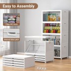 Removable transparent double door storage box