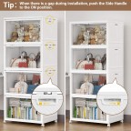 Removable transparent double door storage box