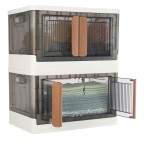 Modern Stackable Storage Box with Tinted Front Door