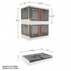 Modern Stackable Storage Box with Tinted Front Door