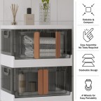 Modern Stackable Storage Box with Tinted Front Door