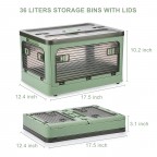 Fresh green transparent storage box