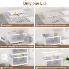 Rolling Storage Cabinet with Transparent Sliding Doors