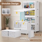 Removable double door transparent storage box